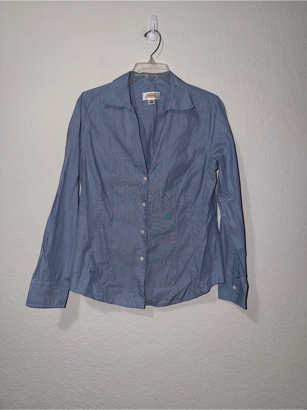 Talbots Blue Button-Up Collared Shirt